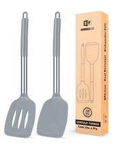 Pacote de 2 espátulas de silicone Solid Turner BUNDLEPRO Grey