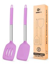 Pacote de 2 espátulas de silicone Solid Turner BUNDLEPRO Purple
