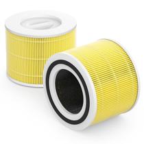 Pacote de 2 filtros HEPA de substituição FMDZFL Core 300 amarelos Pacote de 2 filtros HEPA de substituição FMDZFL Core 300 amarelos