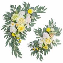 Pacote de 2 flores artificiais em arco de casamento BMQDSM