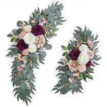 Pacote de 2 flores artificiais em arco de casamento Ponatia