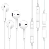 Pacote de 2 fones de ouvido Everdigi para iPhone com fio e conector Lightning
