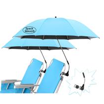 Pacote de 2 guarda-chuvas de cadeira NBTOus com braçadeira UPF 50+ ajustável em 360