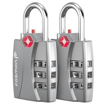 Pacote de 2 ligas combinadas de 3 dígitos aprovado pela Lock Fosmon TSA