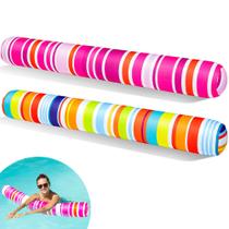 Pacote de 2 macarrão de piscina inflável FindUwill para adultos (amarelo e rosa choque) Pacote de 2 macarrão de piscina inflável FindUwill para adultos (amarelo e rosa choque)