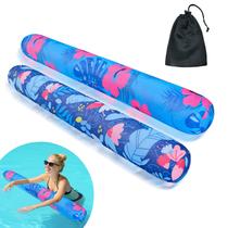 Pacote de 2 macarrão inflável para piscina Brmoka com bolsa de armazenamento