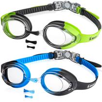Pacote de 2 óculos de natação Keary Kids Swimming Goggles para meninos e meninas