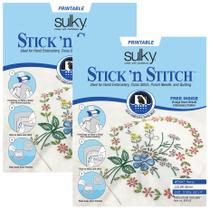 Pacote de 2 pacotes de estabilizador de lavagem autoadesivo Stick N Stitch Pacote de 2 pacotes de estabilizador de lavagem autoadesivo Stick N Stitch