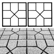 Pacote de 2 pavimentadoras de moldes de concreto para passarela externa 40x40x4cm