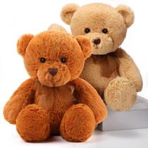 Pacote de 2 peluches de urso de pelúcia HyDren, 45 cm, fofinhos com laço Pacote de 2 peluches de urso de pelúcia HyDren, 45 cm, fofinhos com laço