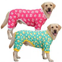 Pacote de 2 pijamas para cães XPUDAC para cães médios e grandes, 5GG Pacote de 2 pijamas para cães XPUDAC para cães médios e grandes, 5GG