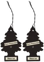 Pacote de 2 purificadores de ar para carros Little Trees Black Ice