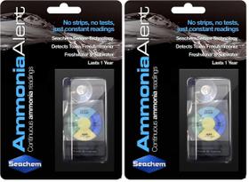 Pacote de 2 sensores Ammonia Alert Seachem para água doce e marinha