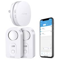 Pacote de 2 sensores de água Govee WiFi com alarme de 100dB e alertas de aplicativos Pacote de 2 sensores de água Govee WiFi com alarme de 100dB e alertas de aplicativos
