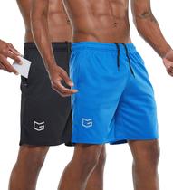 Pacote de 2 shorts de corrida de treino G Gradual preto/azul