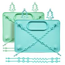 Pacote de 2 tapetes de silicone para bebês ZYATKSML com sucção e alças Pacote de 2 tapetes de silicone para bebês ZYATKSML com sucção e alças