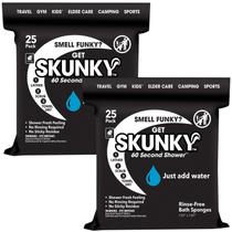 Pacote de 2 toalhetes de banho descartáveis sem enxágue Skunky