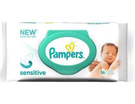 Pacote de 2 toalhetes Pampers Sensitive de 56 quilates para pele sensível