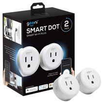 Pacote de 2 tomadas Wi-Fi inteligentes Geeni Dot com monitoramento de energia Pacote de 2 tomadas Wi-Fi inteligentes Geeni Dot com monitoramento de energia