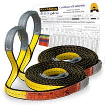 Pacote de 2 Web Sling KwikSafety Mighty Sumo, 10 pés x 2,5 cm (1450 kg)