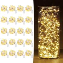 Pacote de 20 Fairy Lights HOBAYS, operado por bateria, 2 m 20 LED, branco quente Pacote de 20 Fairy Lights HOBAYS, operado por bateria, 2 m 20 LED, branco quente