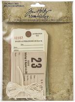 Pacote de 25 etiquetas de scrapbooking Tim Holtz Salvaged Pacote de 25 etiquetas de scrapbooking Tim Holtz Salvaged