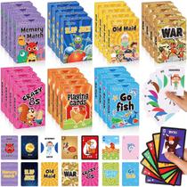 Pacote de 28 jogos de cartas infantis Zubebe, conjuntos coloridos a granel 63x88mm Pacote de 28 jogos de cartas infantis Zubebe, conjuntos coloridos a granel 63x88mm