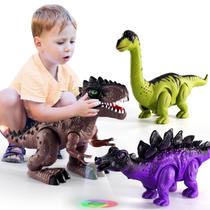 Pacote de 3 brinquedos de dinossauro TEMI Electric Walking para crianças de 2 a 5 anos