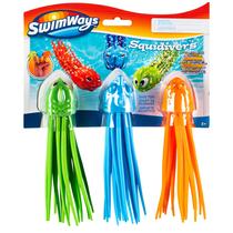 Pacote de 3 brinquedos de mergulho SwimWays SquiDivers para crianças a partir de 5 anos