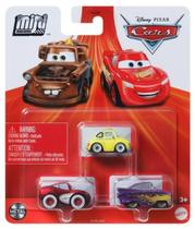 Pacote de 3 brinquedos Disney Cars Mini Racers (McQueen, Luigi, Ramone)
