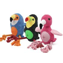 Pacote de 3 brinquedos interativos para pássaros de pelúcia para cães e gatos