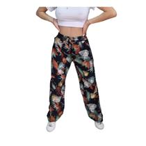 Pacote de 3 calças femininas de algodão fino com designs variados