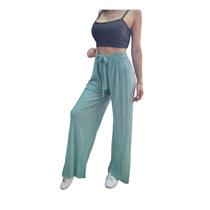 Pacote de 3 calças justas femininas plissadas brilhantes