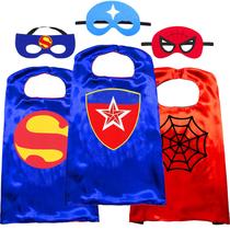 Pacote de 3 capas e máscaras de super-heróis para crianças - NugeriAZ Pacote de 3 capas e máscaras de super-heróis para crianças - NugeriAZ