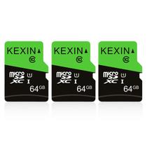 Pacote de 3 cartões Micro SD KEXIN 64GB com adaptador SD UHS-I C10 U1 Pacote de 3 cartões Micro SD KEXIN 64GB com adaptador SD UHS-I C10 U1