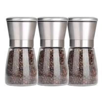 Pacote de 3 copos de moedor de sal e pimenta 150mL - 14cm