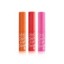 Pacote de 3 cremes labiais DHC Color com azeite de oliva e óleo de rícino