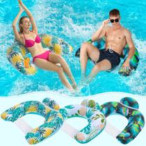 Pacote de 3 flutuadores de piscina OKSUWATER para adultos com porta-copos