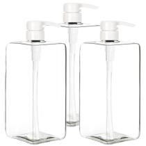 Pacote de 3 frascos Pump Bottles Youngever para shampoo de 1 litro com bombas Lockdown