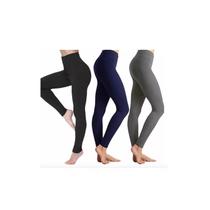Pacote de 3 leggings polares para mulheres, tamanho padrão