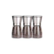 Pacote de 3 moedor de pimenta Salt Shaker Glass 150mL
