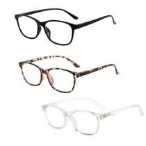 Pacote de 3 óculos míopes SHUNXI para homens e mulheres, miopia -1,0 a -3,00