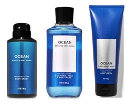 Pacote de 3 peças com perfume Bath & Body Works Ocean para homens