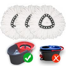 Pacote de 3 recargas de esfregão compatível com microfibra Triangle Spin Mop Pacote de 3 recargas de esfregão compatível com microfibra Triangle Spin Mop
