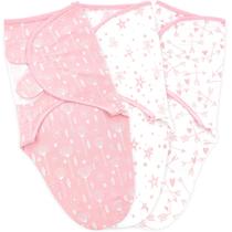 Pacote de 3 Swaddle Wrap Bublo Baby para meninas recém-nascidas de 0 a 3 meses