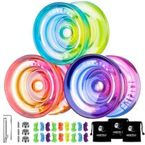 Pacote de 3 Yoyo MAGICYOYO Crystal K2 para crianças com 18 cordas Pacote de 3 Yoyo MAGICYOYO Crystal K2 para crianças com 18 cordas