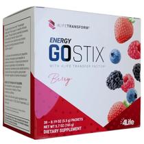 Pacote de 30 bebidas saudáveis 4Life Energy Go Stix com sabor de frutas vermelhas Pacote de 30 bebidas saudáveis 4Life Energy Go Stix com sabor de frutas vermelhas