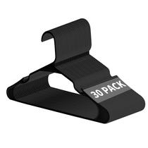 Pacote de 30 cabides de plástico Simple Deluxe para roupas pretas