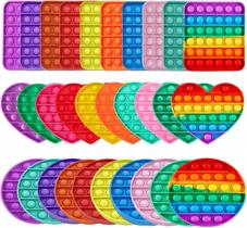 Pacote de 30 Fidget Toys Jesokiibo Multicolor com som pop
