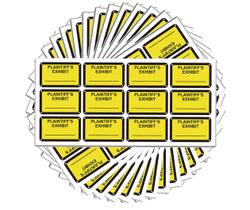 Pacote de 300 adesivos Legal Exhibit Remarkable Fluorescent Yellow